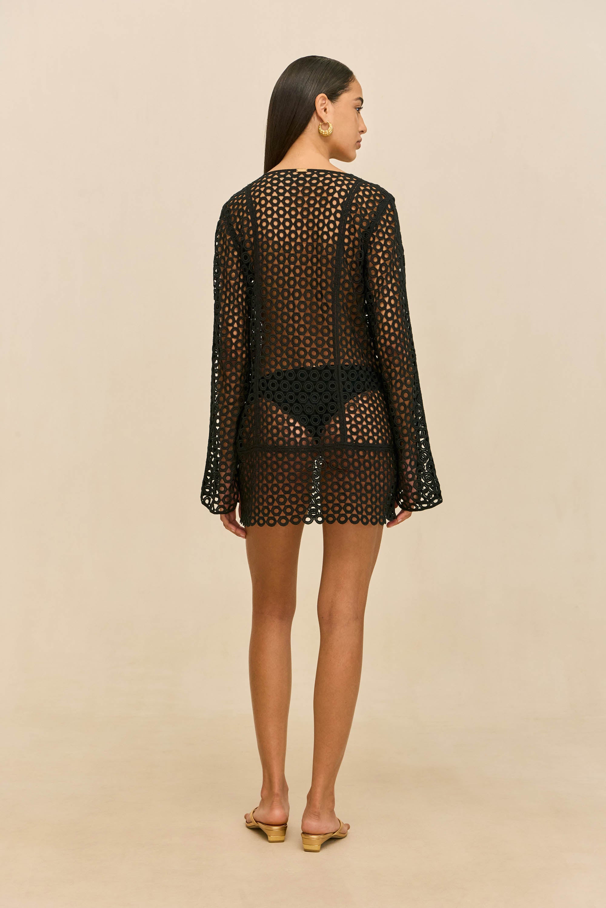 OMARA COVERUP DRESS - BLACK