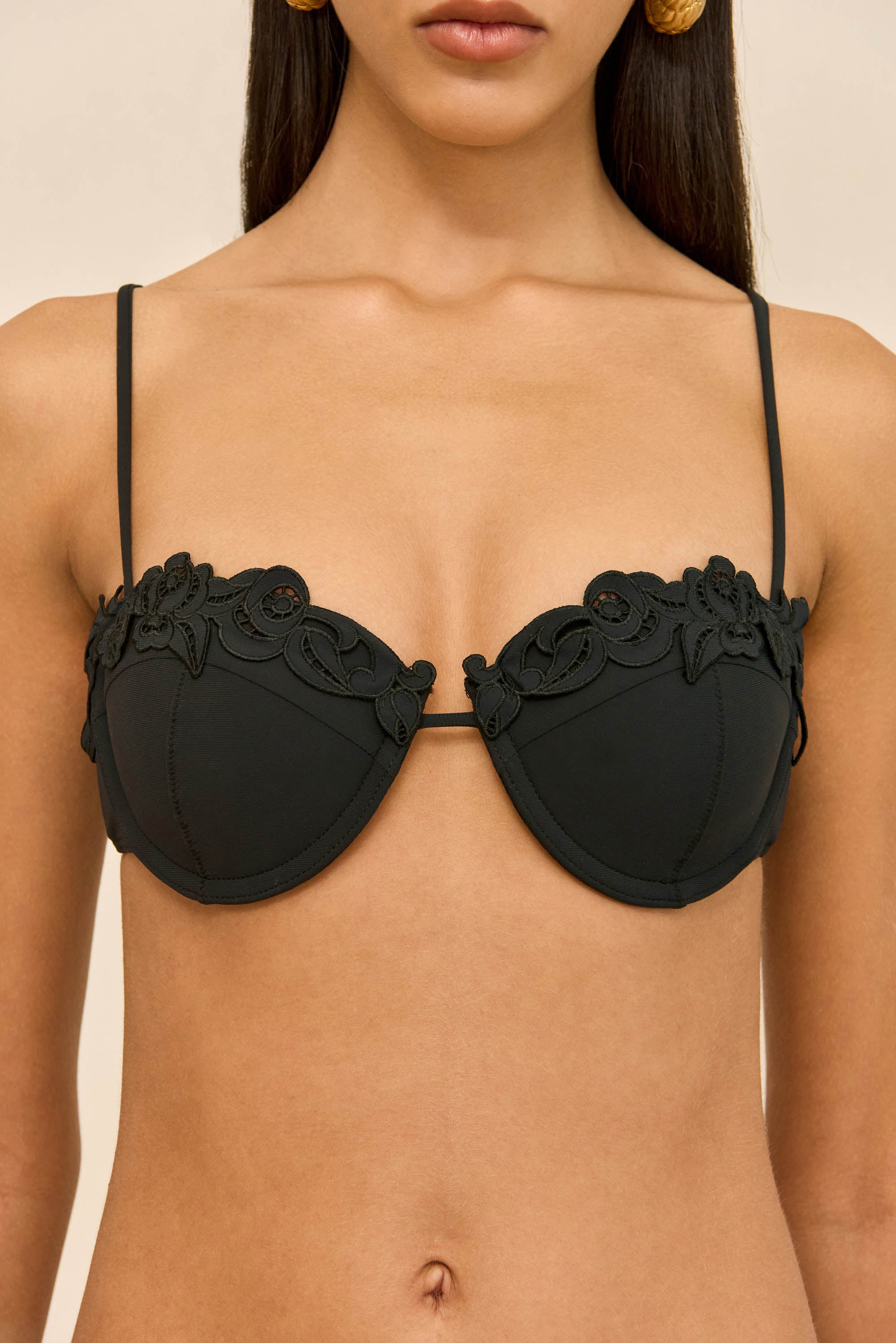 GRETA BIKINI TOP - BLACK