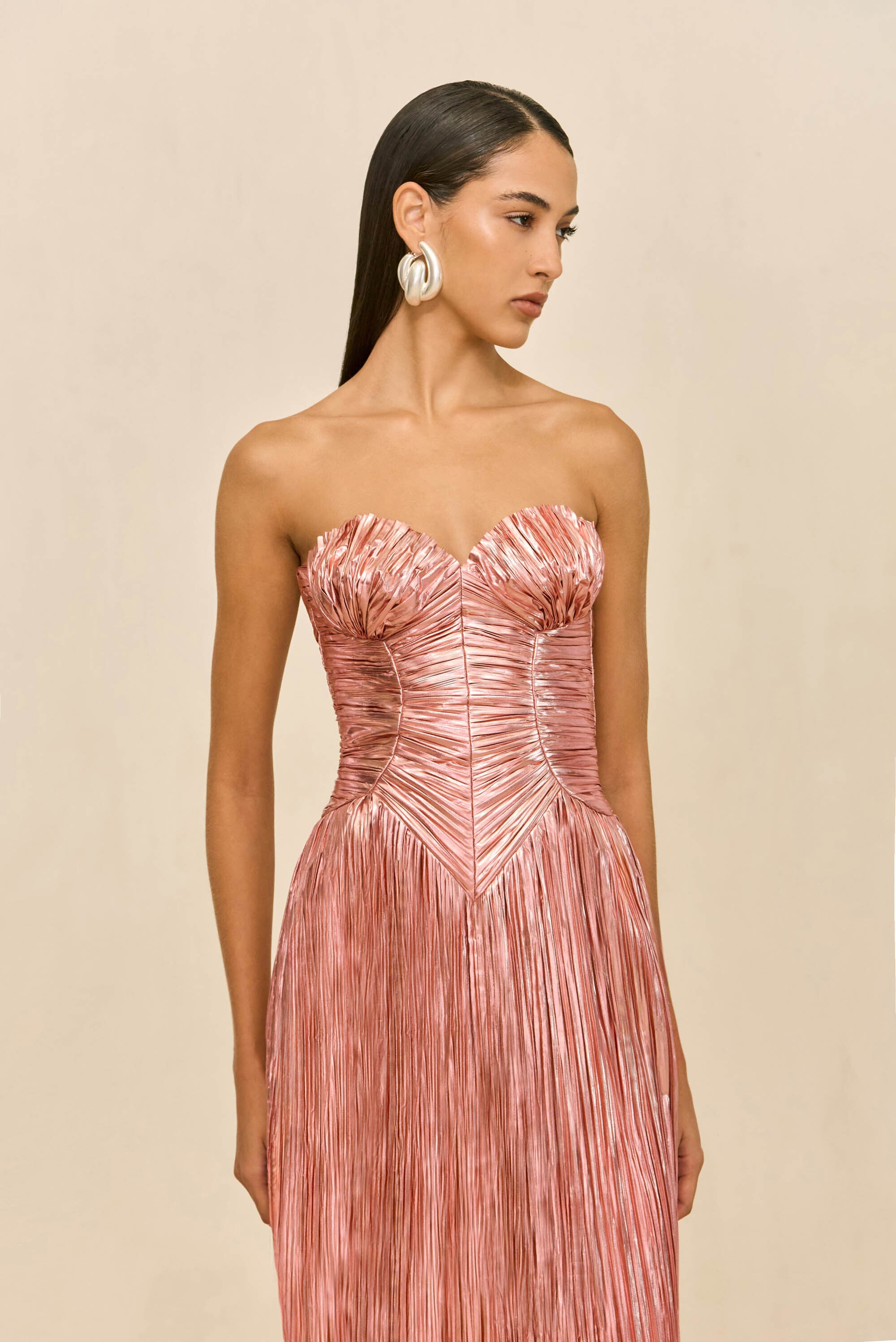 ASHIKA GOWN - PETAL METALLIC