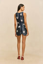 MADISON DRESS - LARGE DOT DEEP LAKE