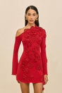 KAELA KNIT DRESS - MERLOT