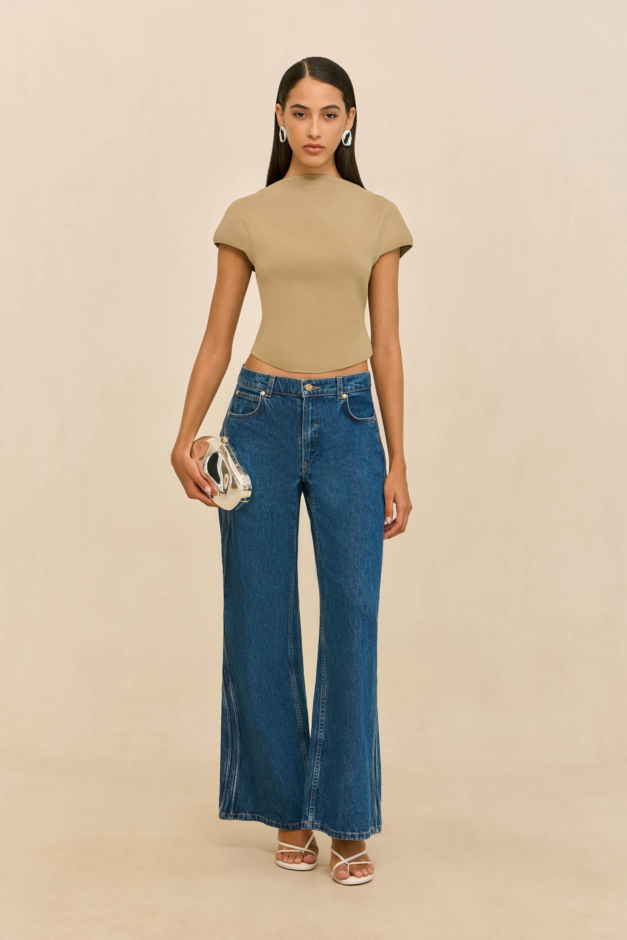 VIRGINIANA KNIT TOP - NUTMEG