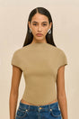 VIRGINIANA KNIT TOP - NUTMEG