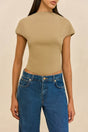 VIRGINIANA KNIT TOP - NUTMEG