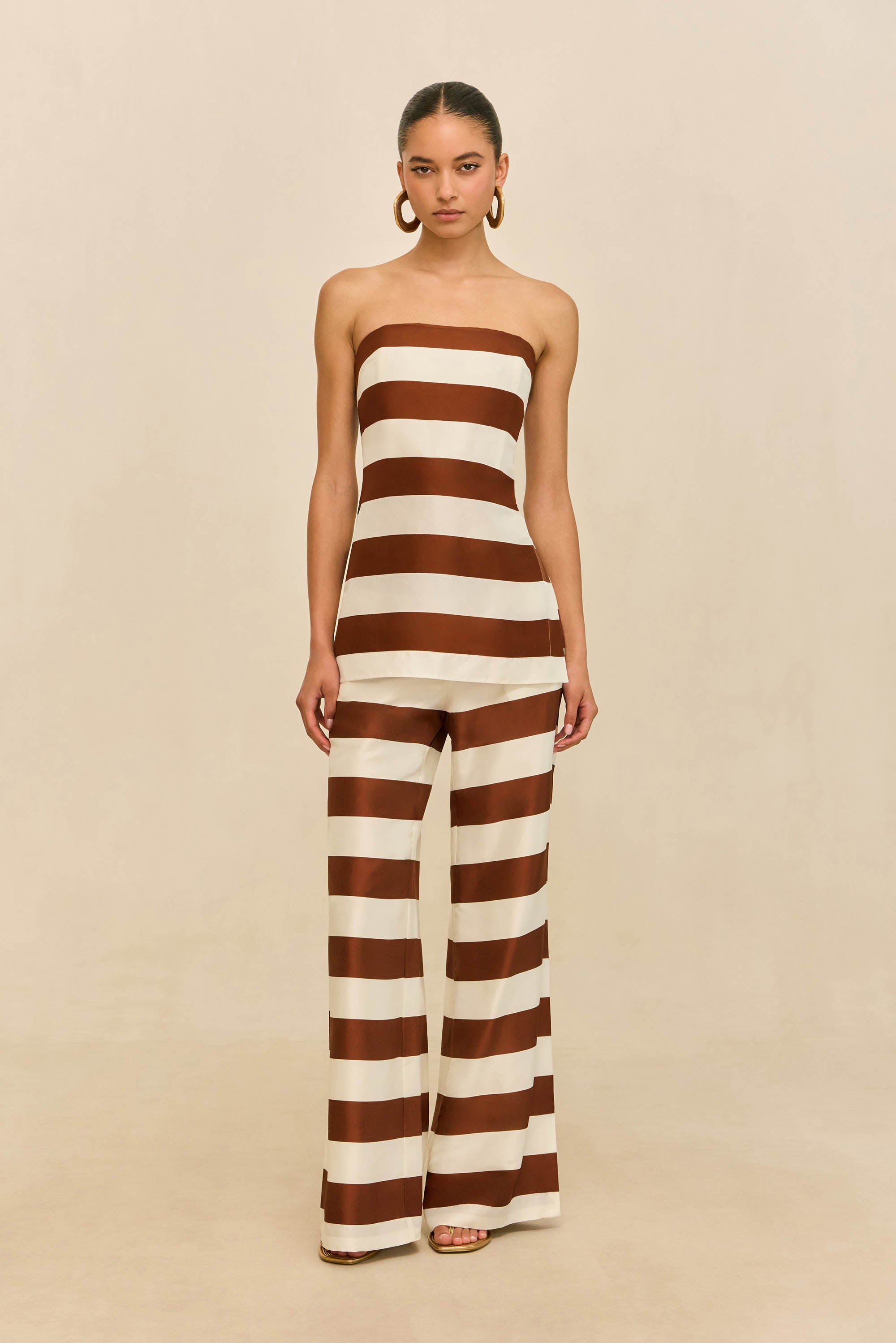 RHETT TOP - LARGE SADDLE STRIPE