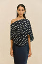 CAMI TOP - SMALL DOT DEEP LAKE