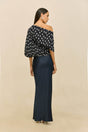 CAMI TOP - SMALL DOT DEEP LAKE