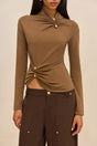 CALLIE KNIT TOP - SPARROW