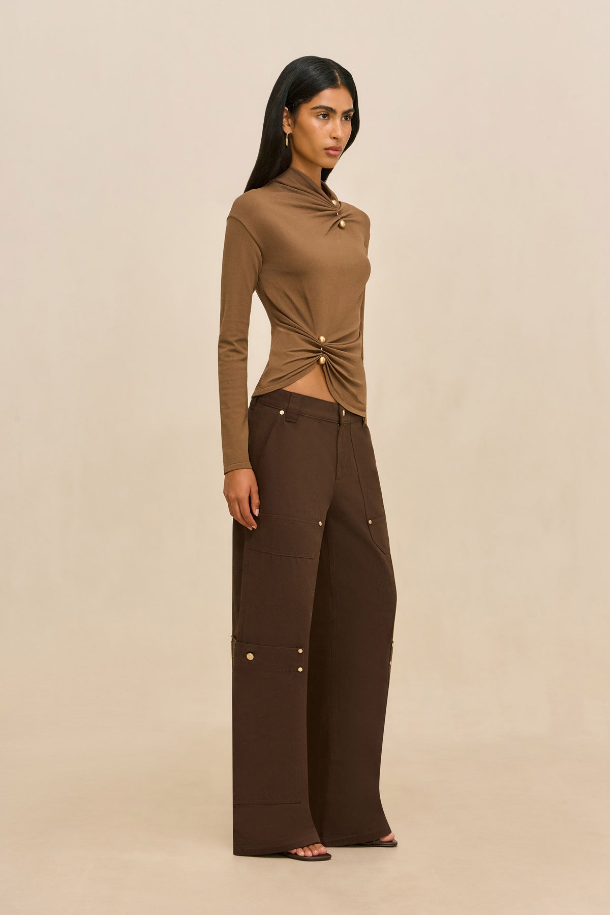 CALLIE KNIT TOP - SPARROW