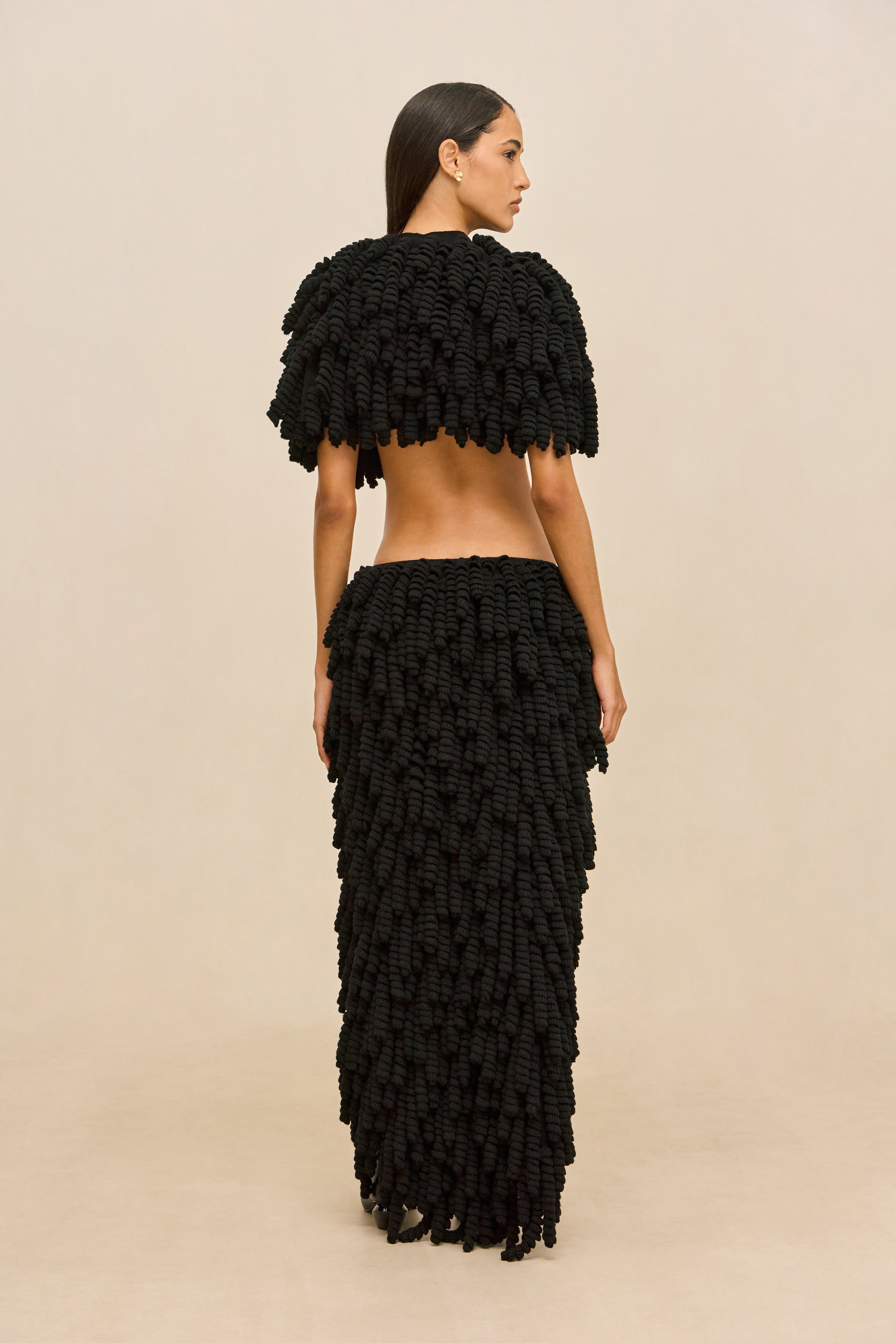 KEZIAH KNIT SKIRT - BLACK