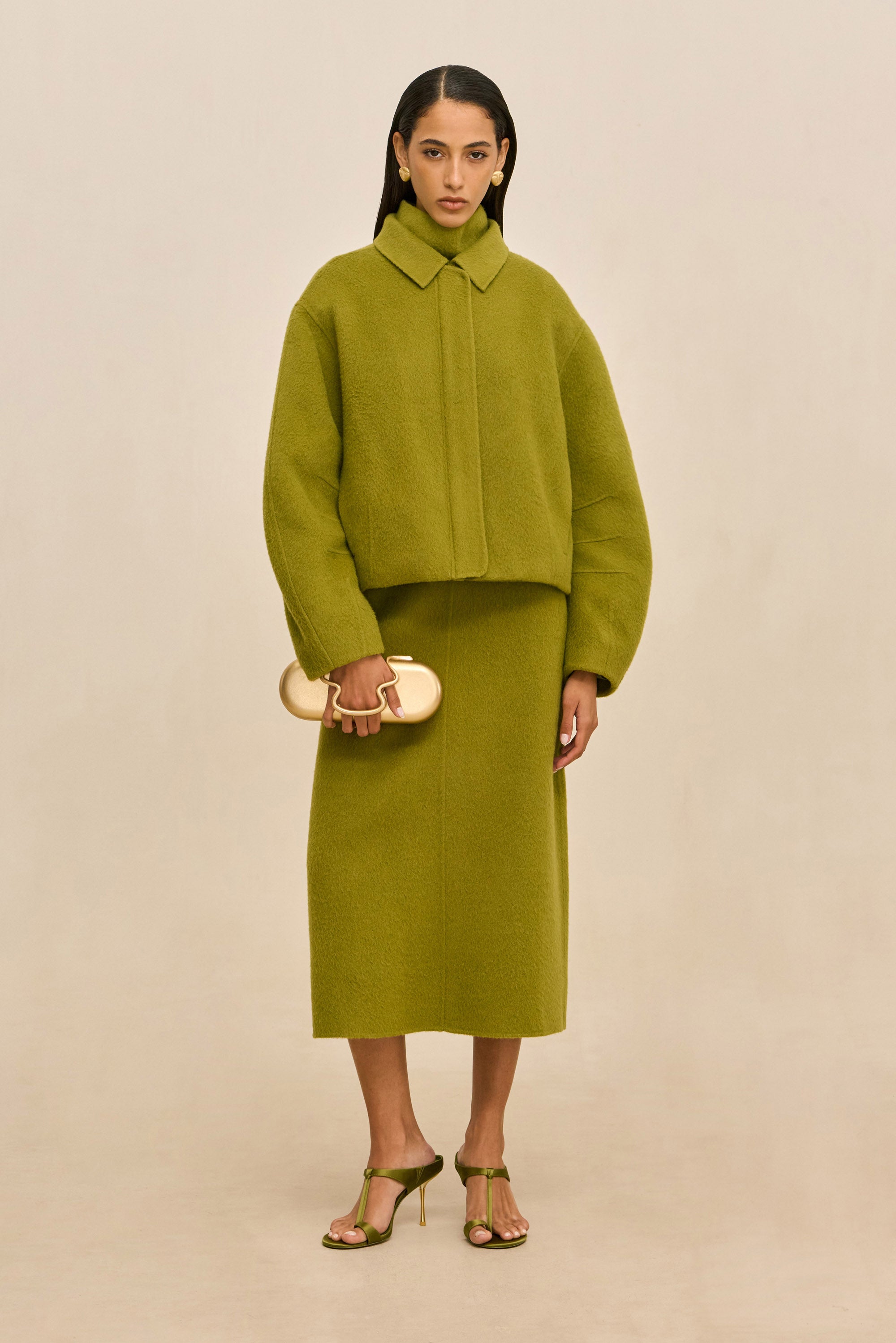 REENA JACKET - CHIVE