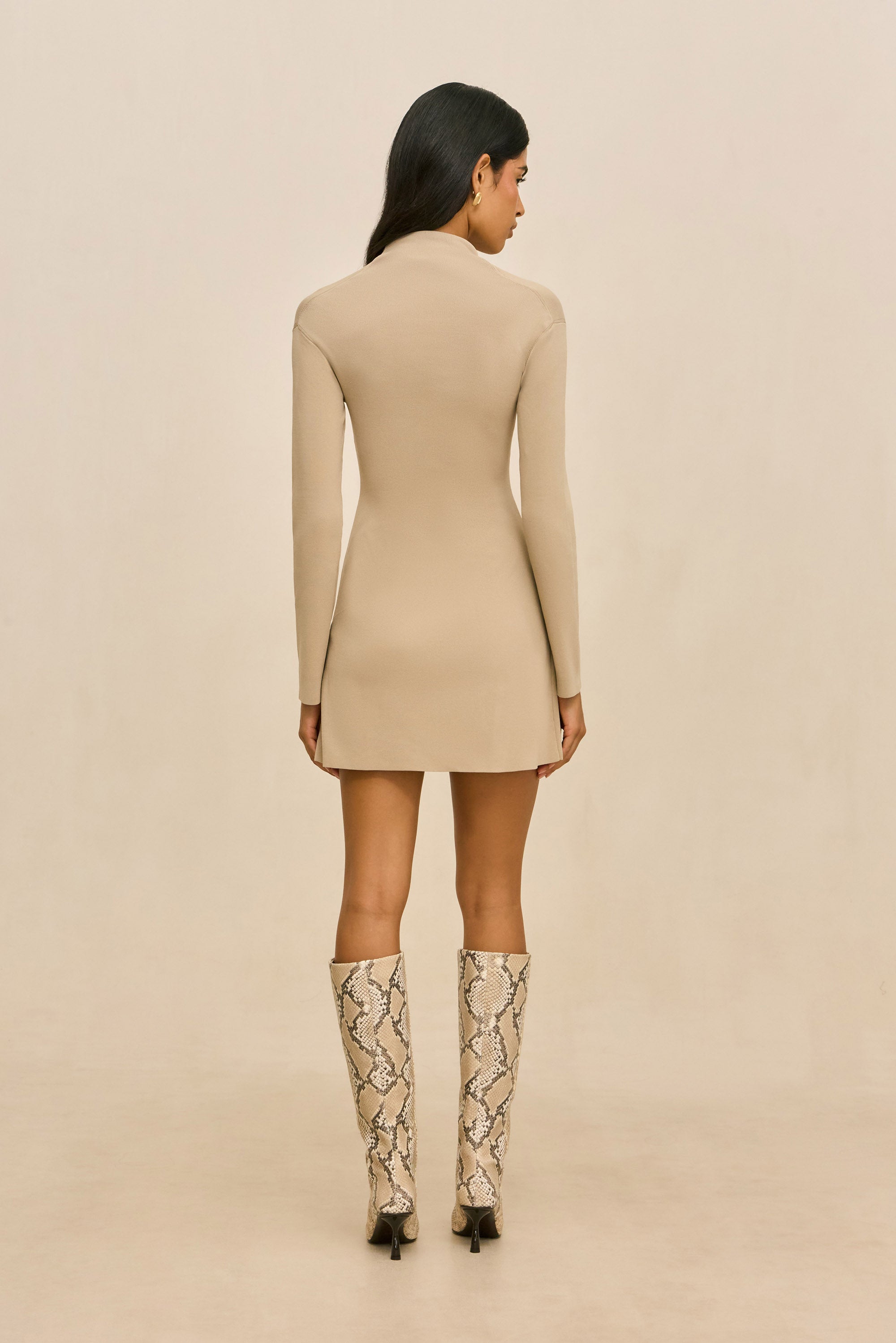 KADIA KNIT DRESS - QUAIL