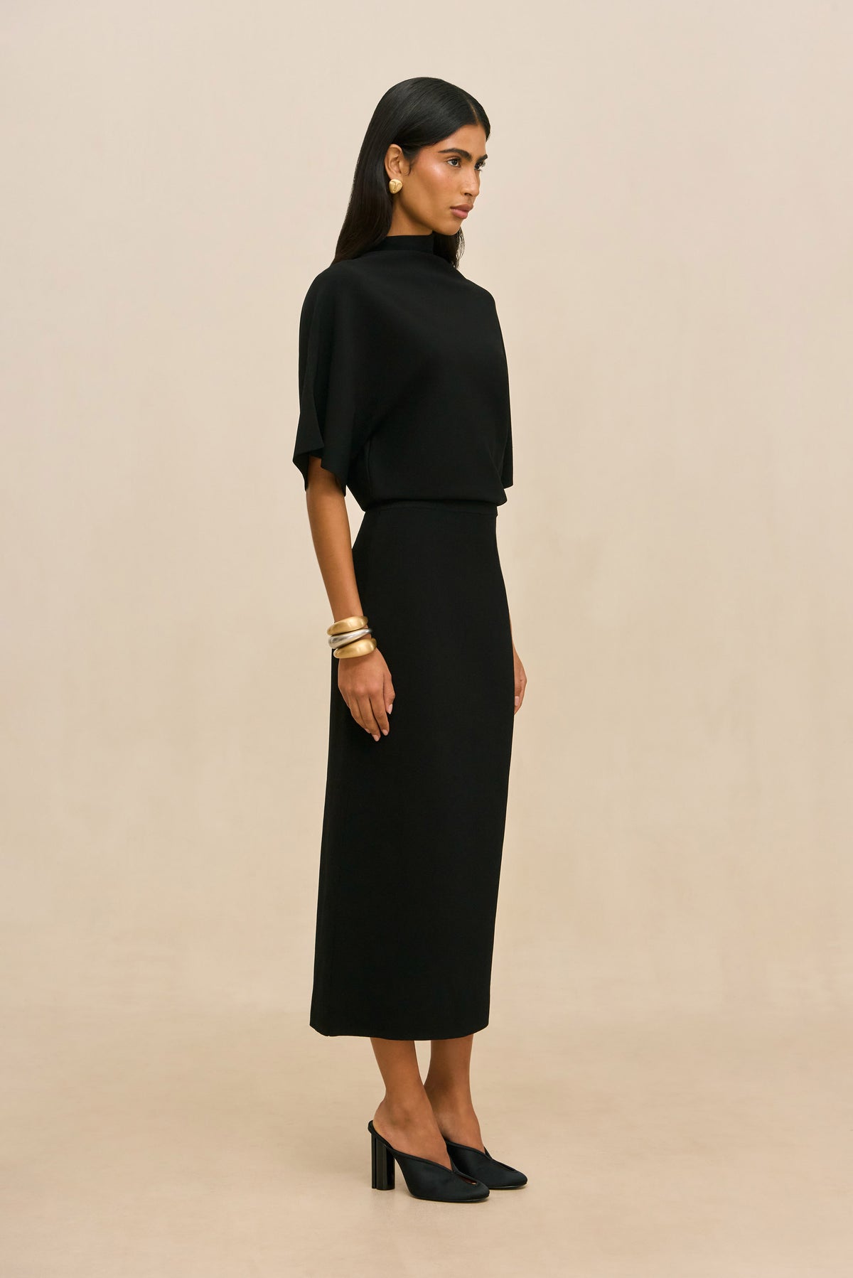KEONI KNIT DRESS - BLACK