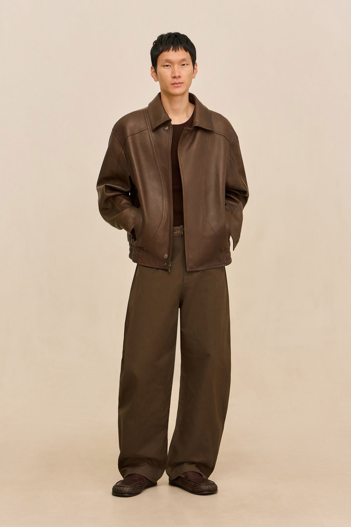 MATTHEW LEATHER JACKET - WREN