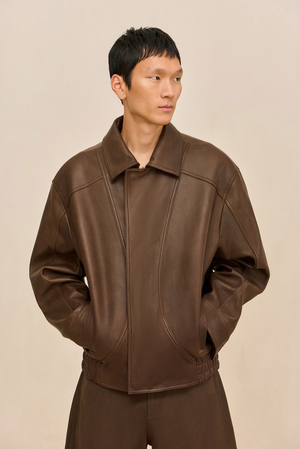 MATTHEW LEATHER JACKET - WREN