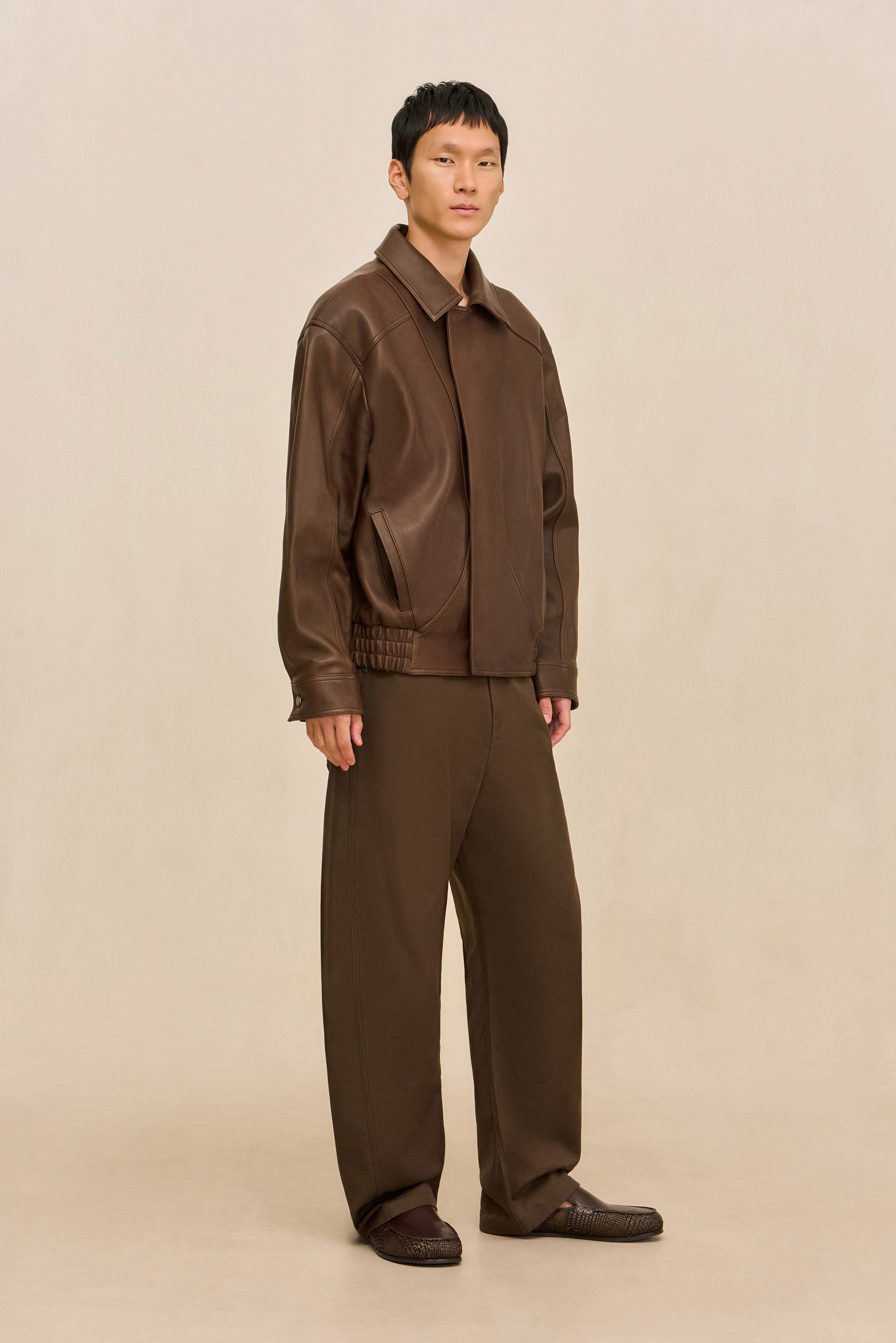 MATTHEW LEATHER JACKET - WREN