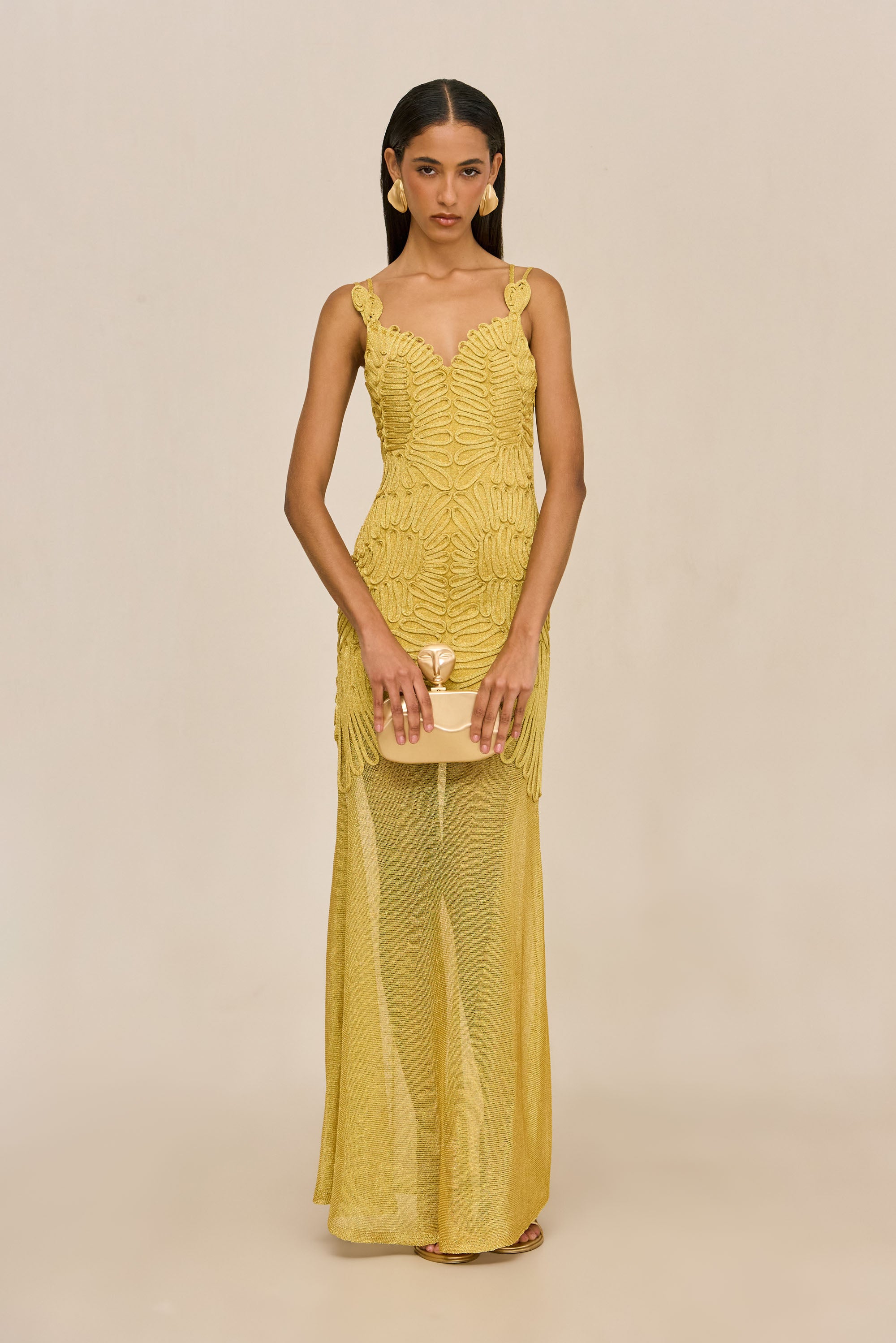 ANETTA GOWN - HONEY GOLD