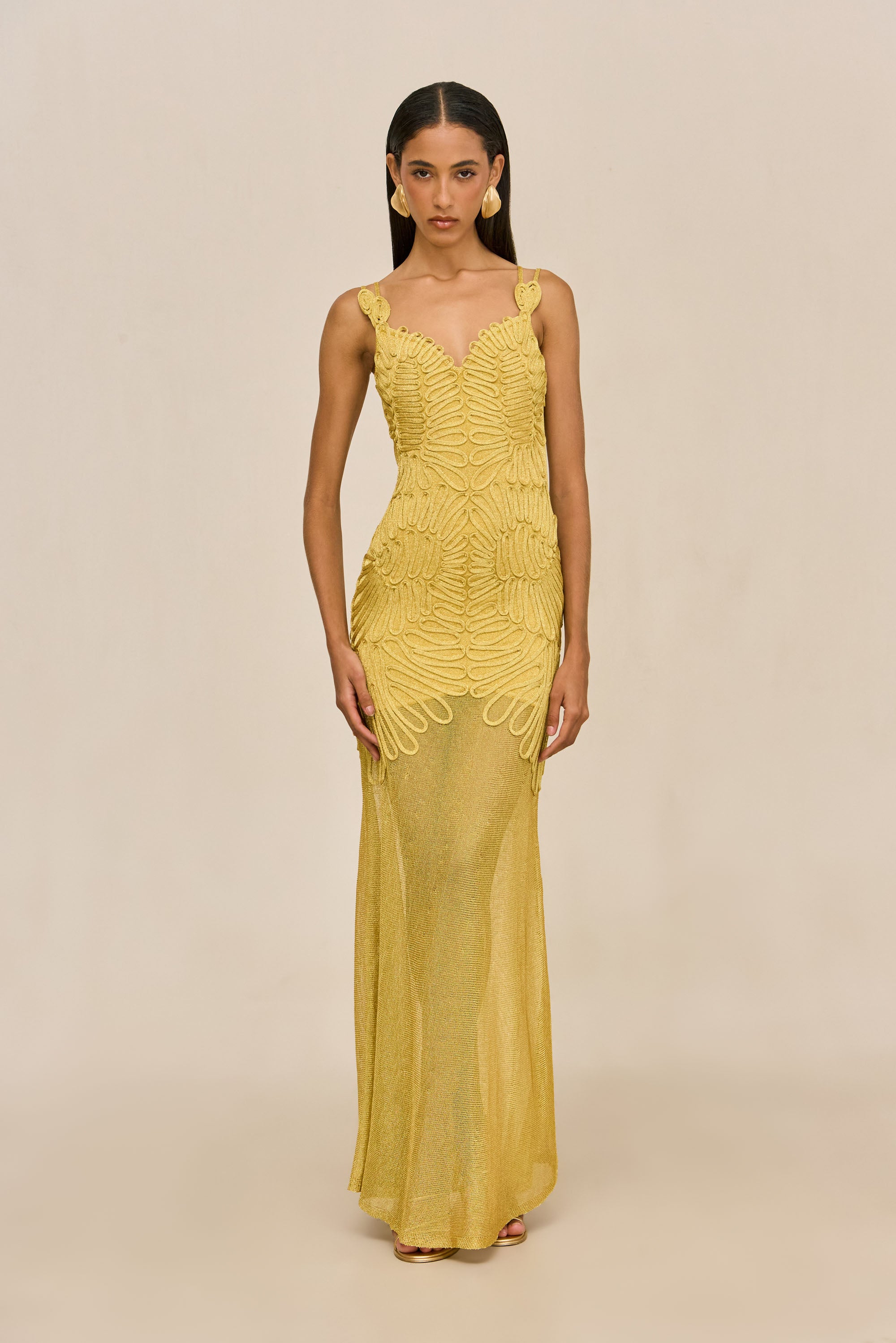 ANETTA GOWN - HONEY GOLD