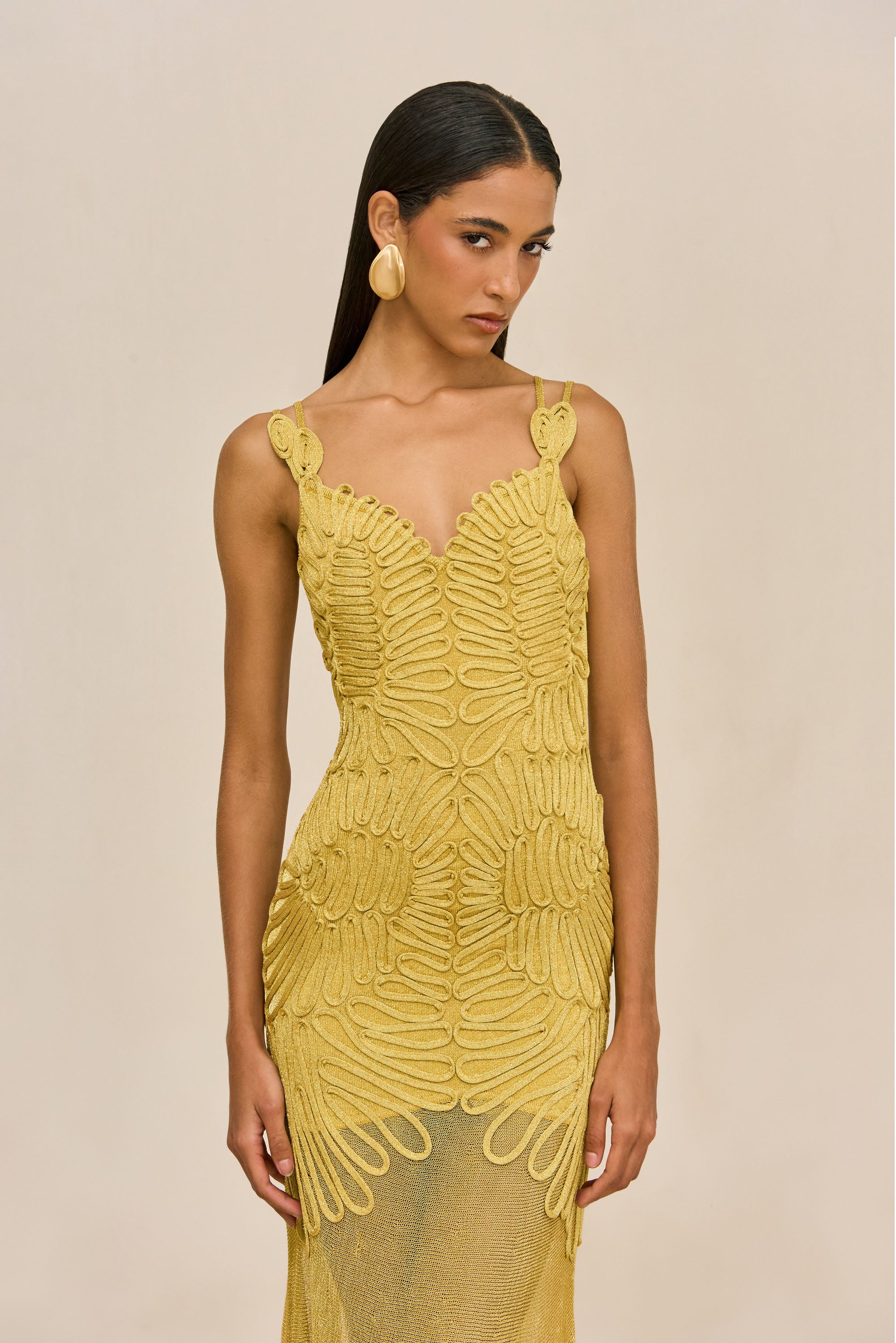 ANETTA GOWN - HONEY GOLD
