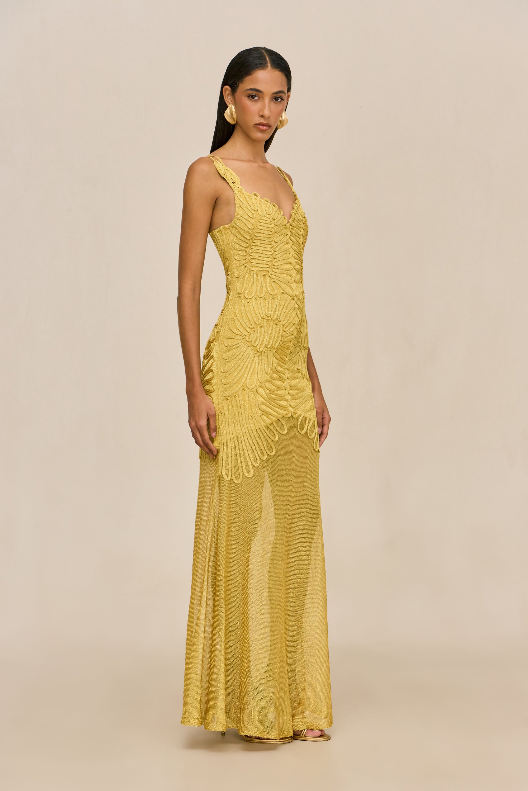 ANETTA GOWN - HONEY GOLD