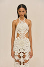 ACCALIA CROCHET GOWN - OFF WHITE