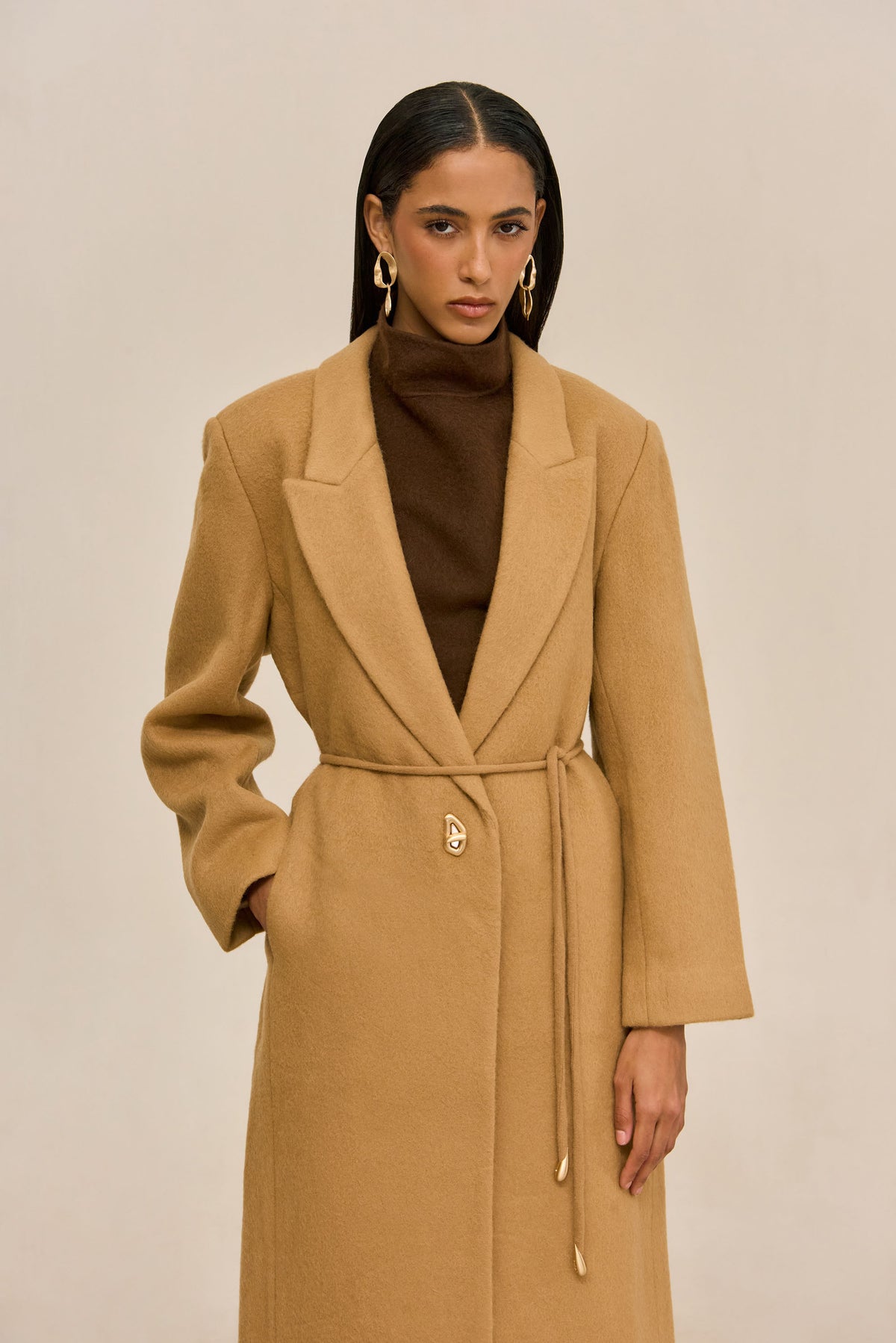 EMM COAT - CAMEL
