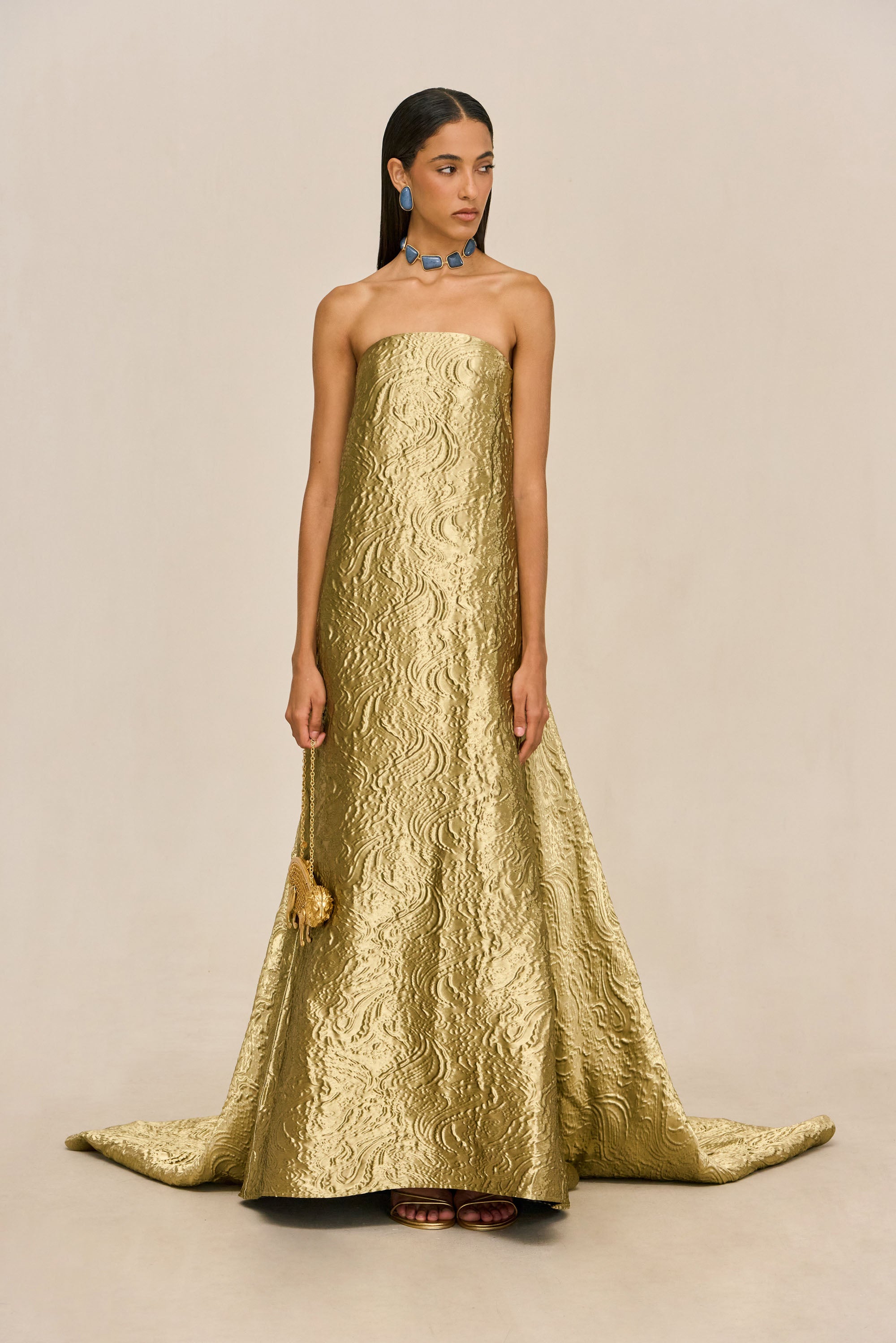 ZINIA GOWN - GOLD