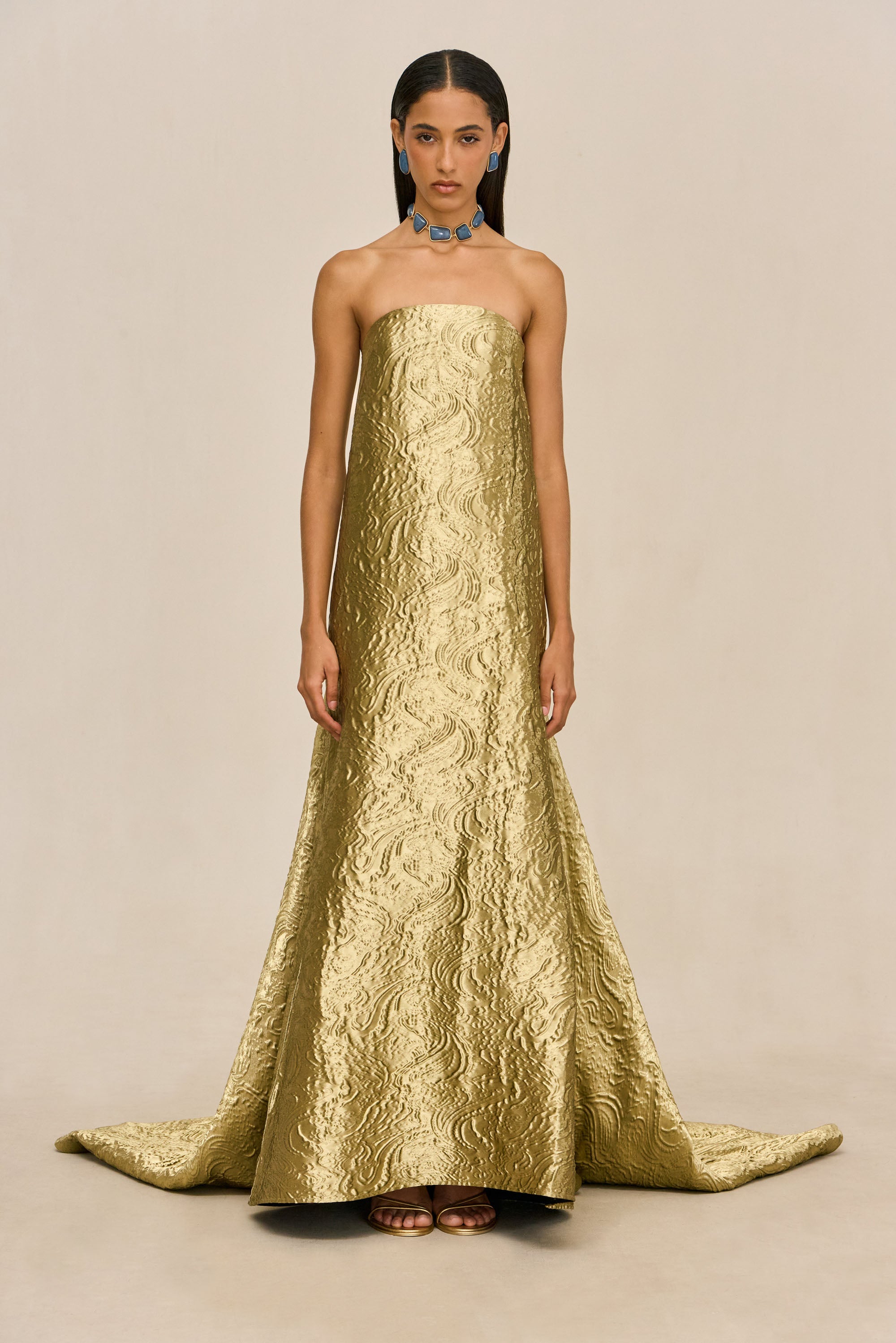 ZINIA GOWN - GOLD