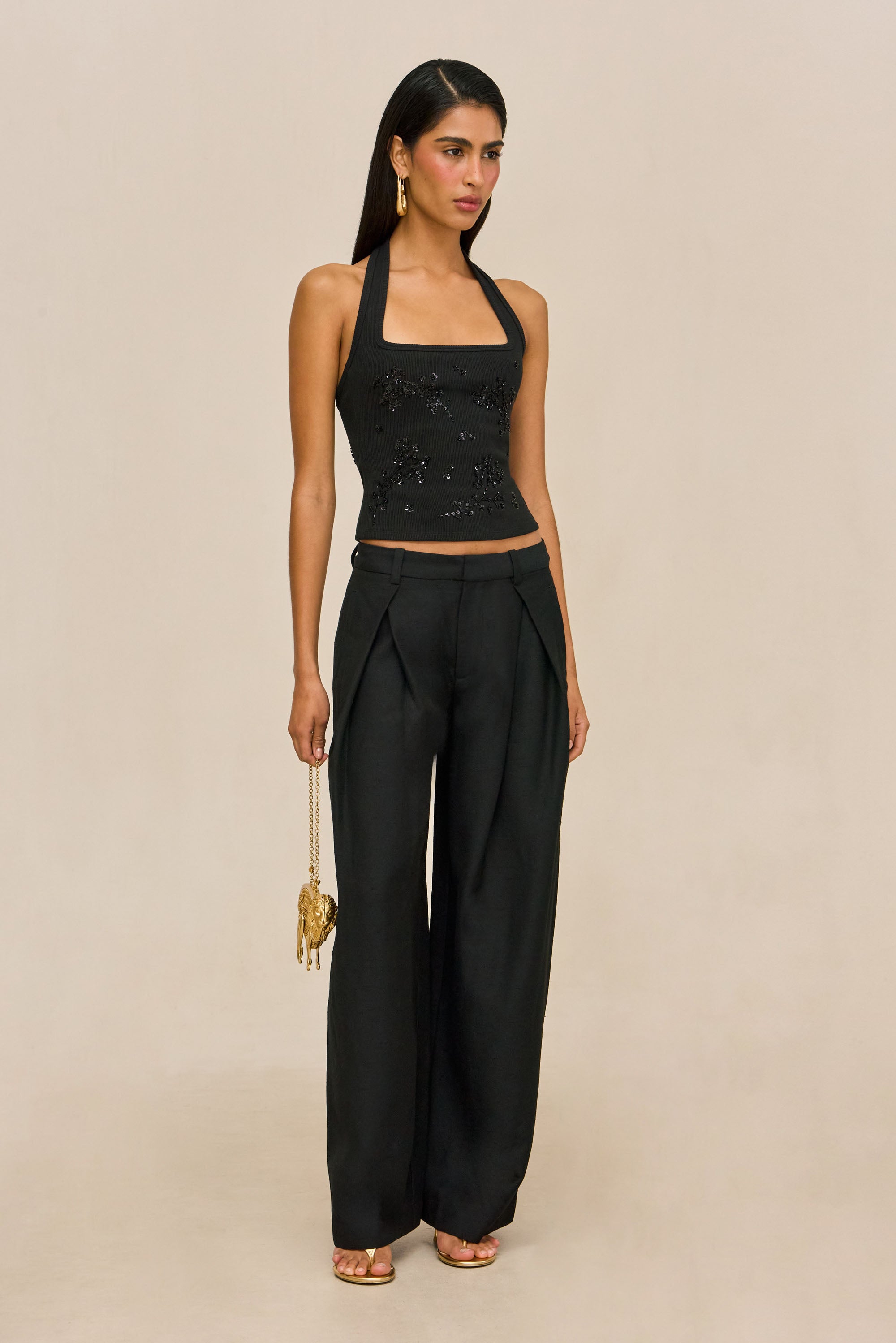 ELIO KNIT TOP - BLACK