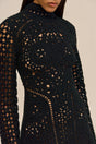 JEMMA CROCHET DRESS - BLACK