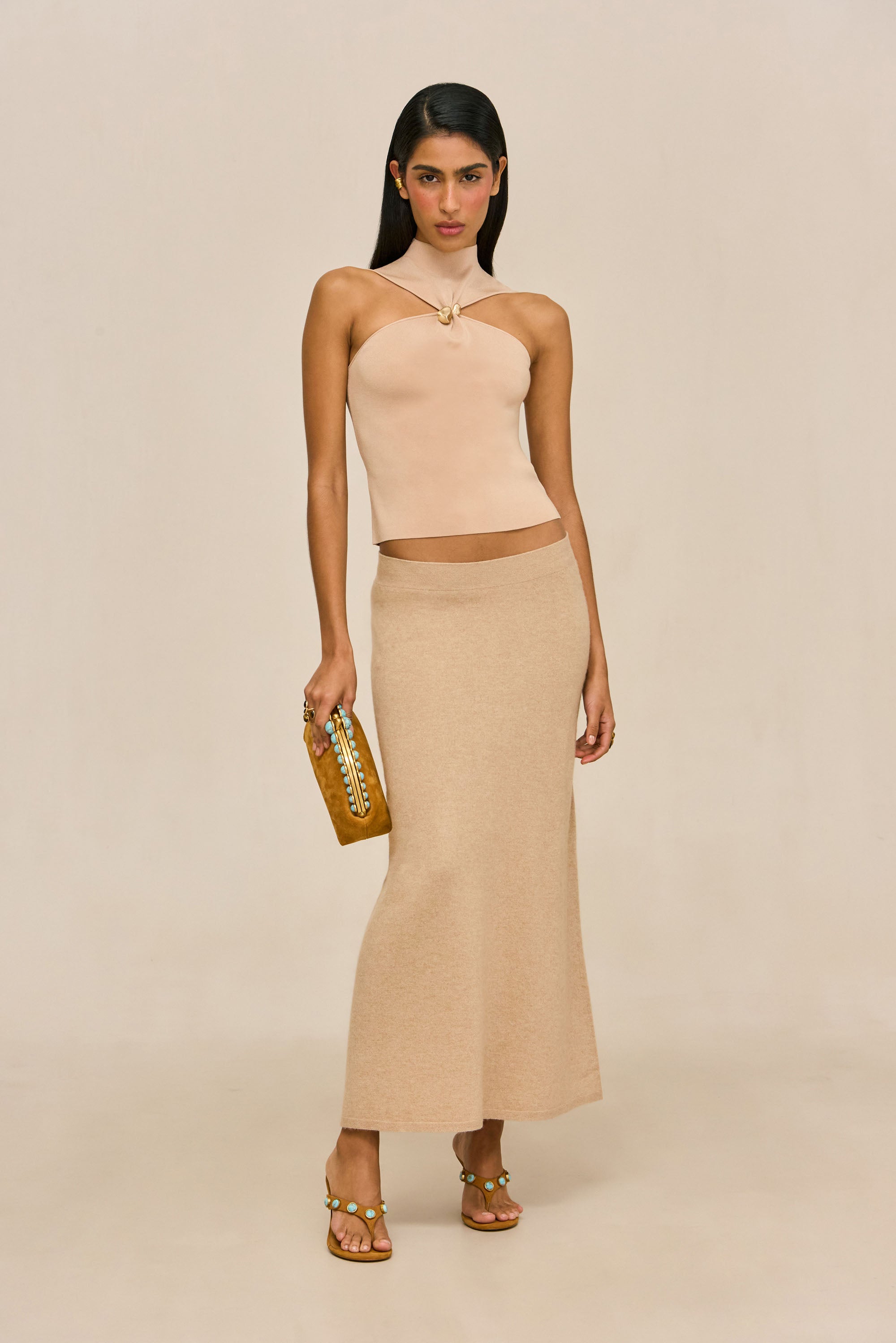 KATHERINE KNIT TOP - SESAME