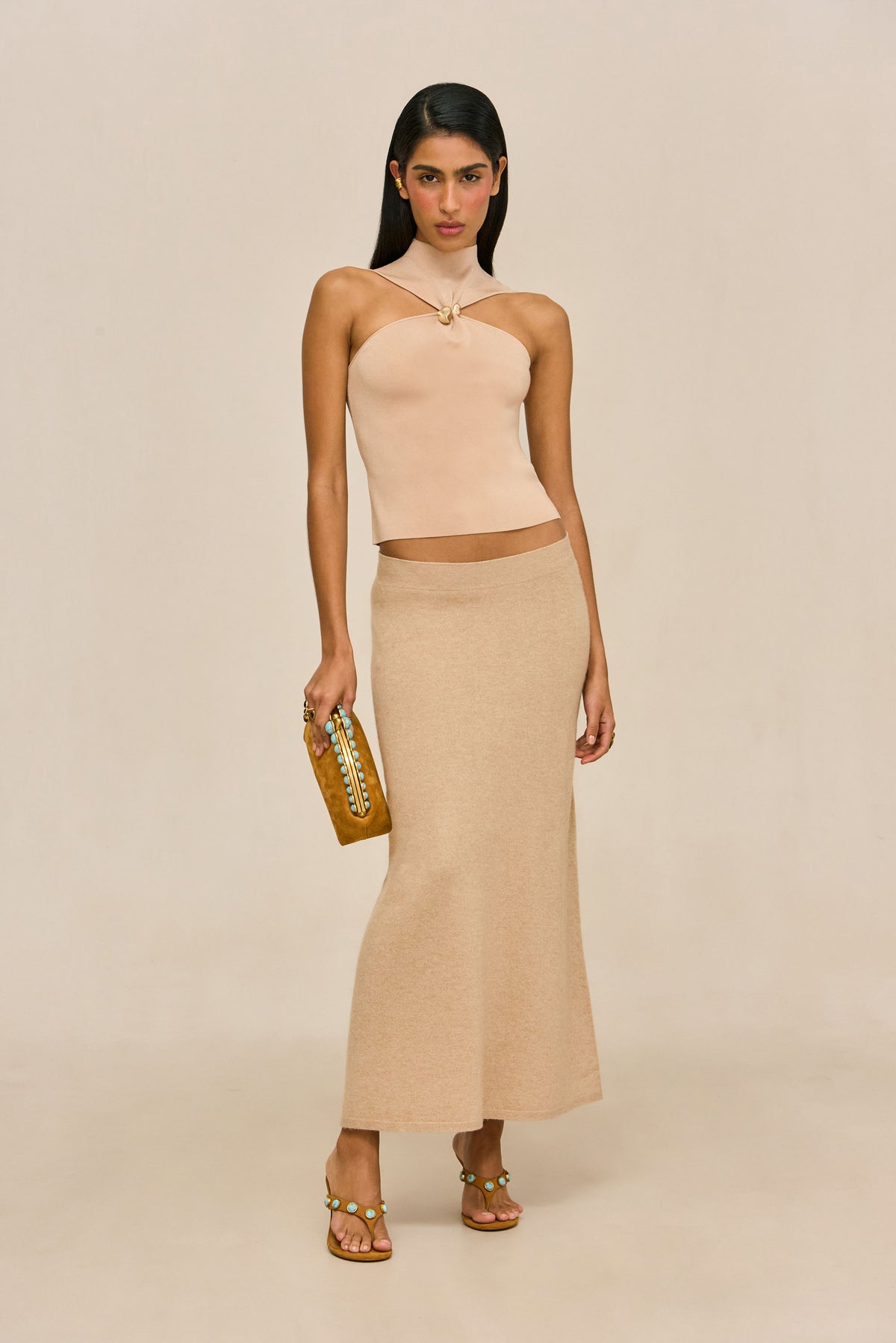 KATHERINE KNIT TOP - SESAME