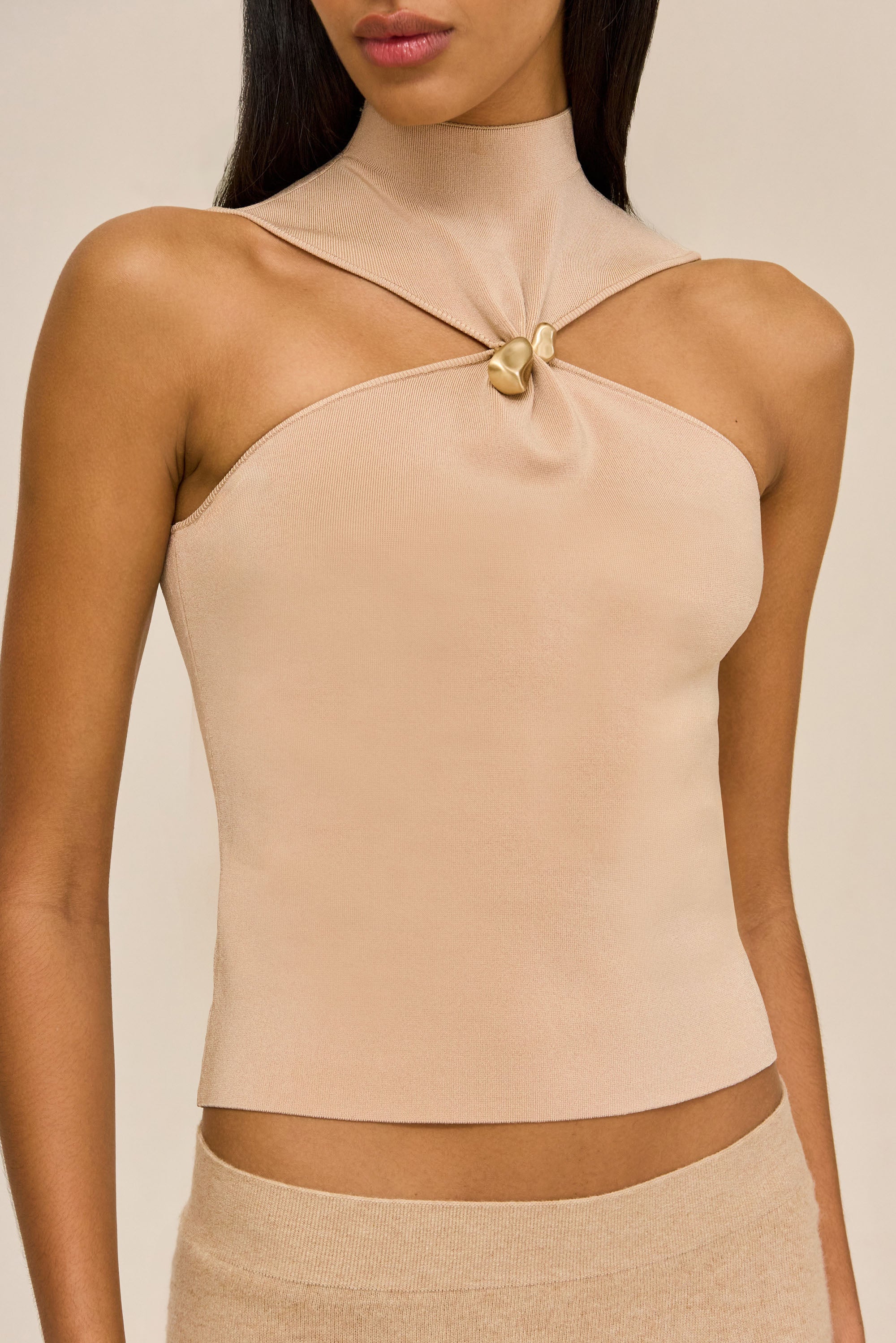 KATHERINE KNIT TOP - SESAME