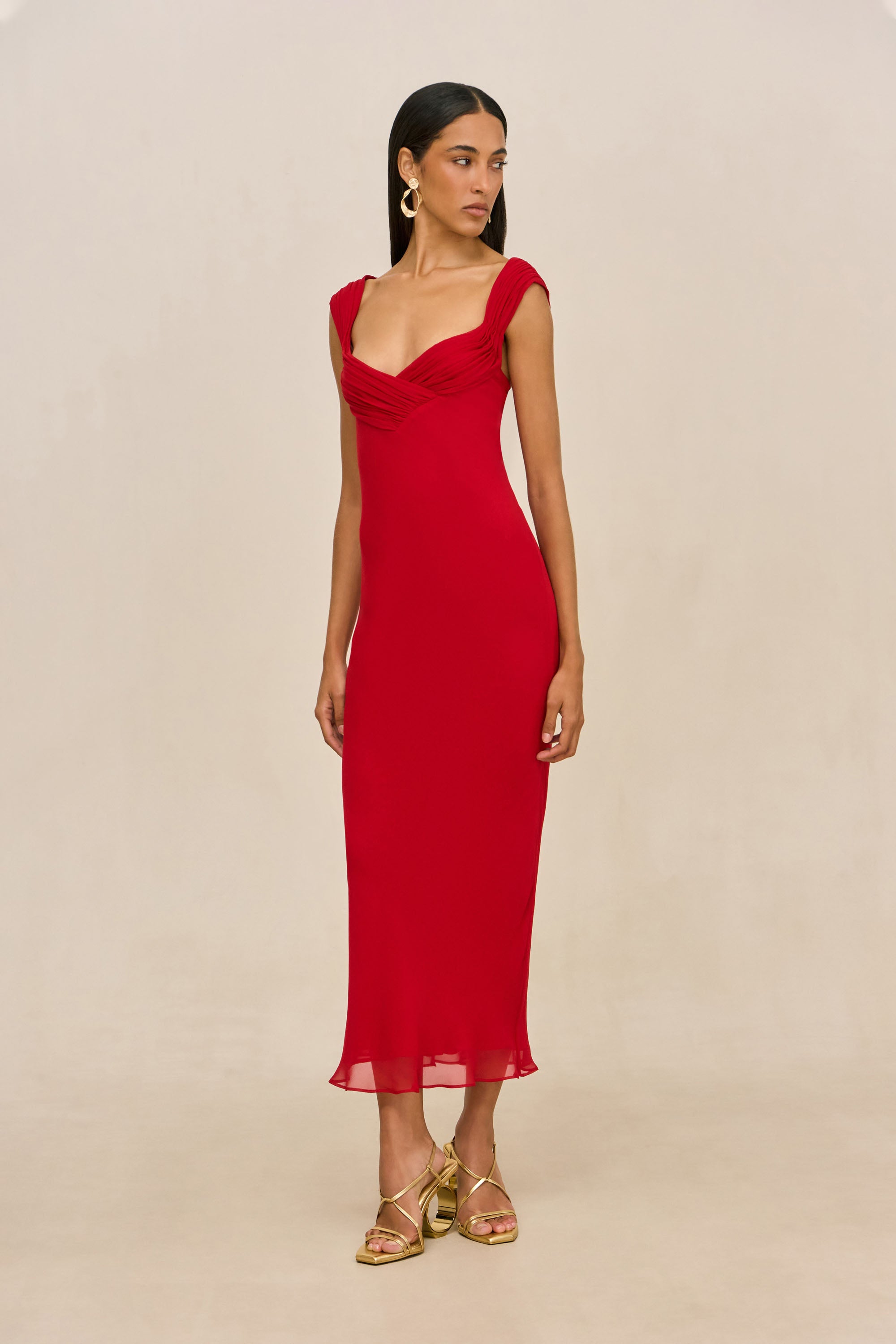 ELISEO DRESS - MERLOT