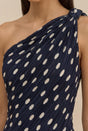 TERRE DRESS - SMALL DOT DEEP LAKE