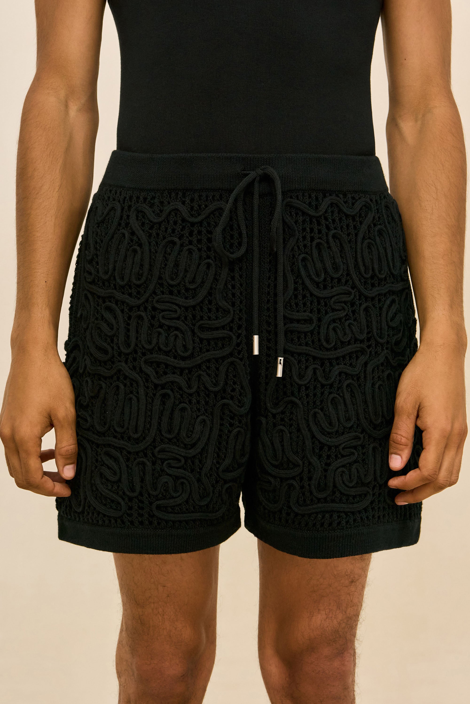 CRETA CROCHET SHORT - BLACK