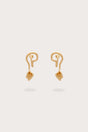 CALLA WAVY EARRING - BRUSHED BRASS