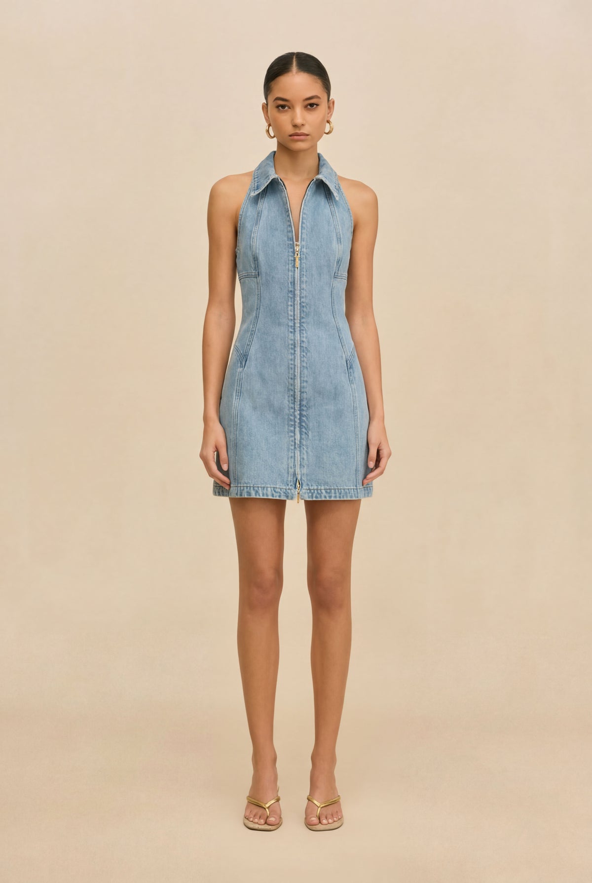 CHARO DENIM DRESS - VINTAGE BLUE