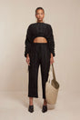 STACIE PANT - BLACK PLISSE