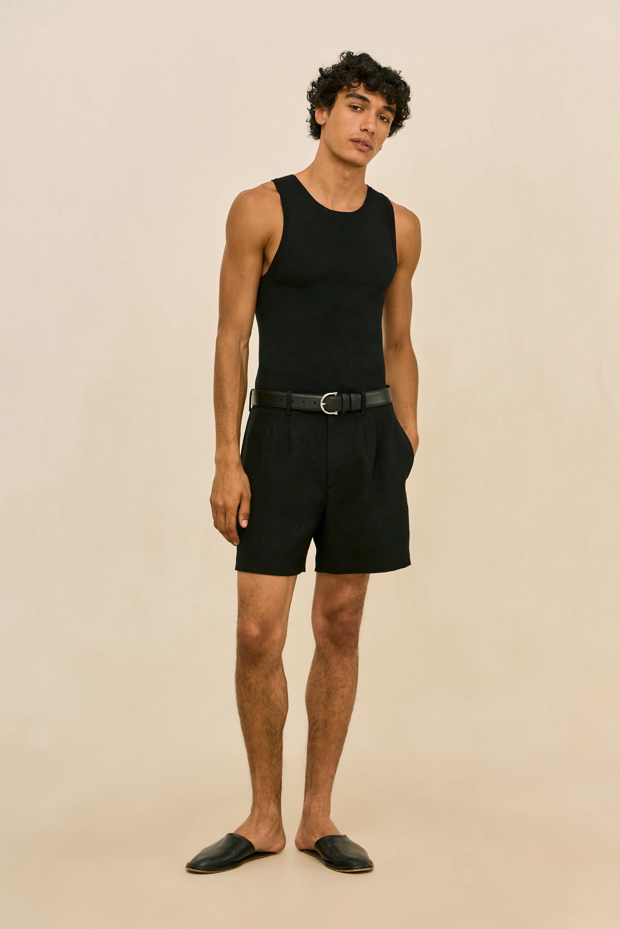 ELIOT KNIT TANK - BLACK