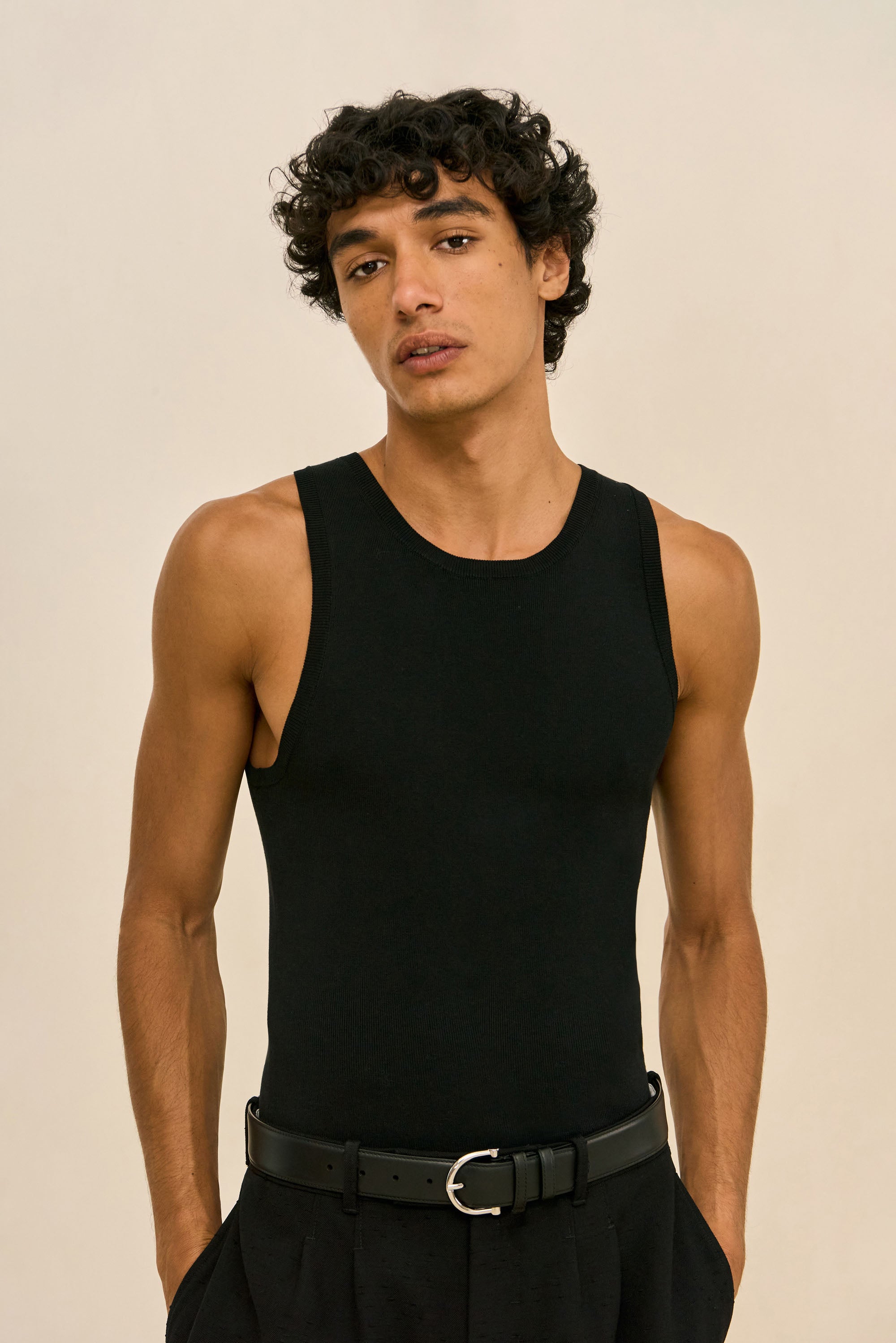 ELIOT KNIT TANK - BLACK
