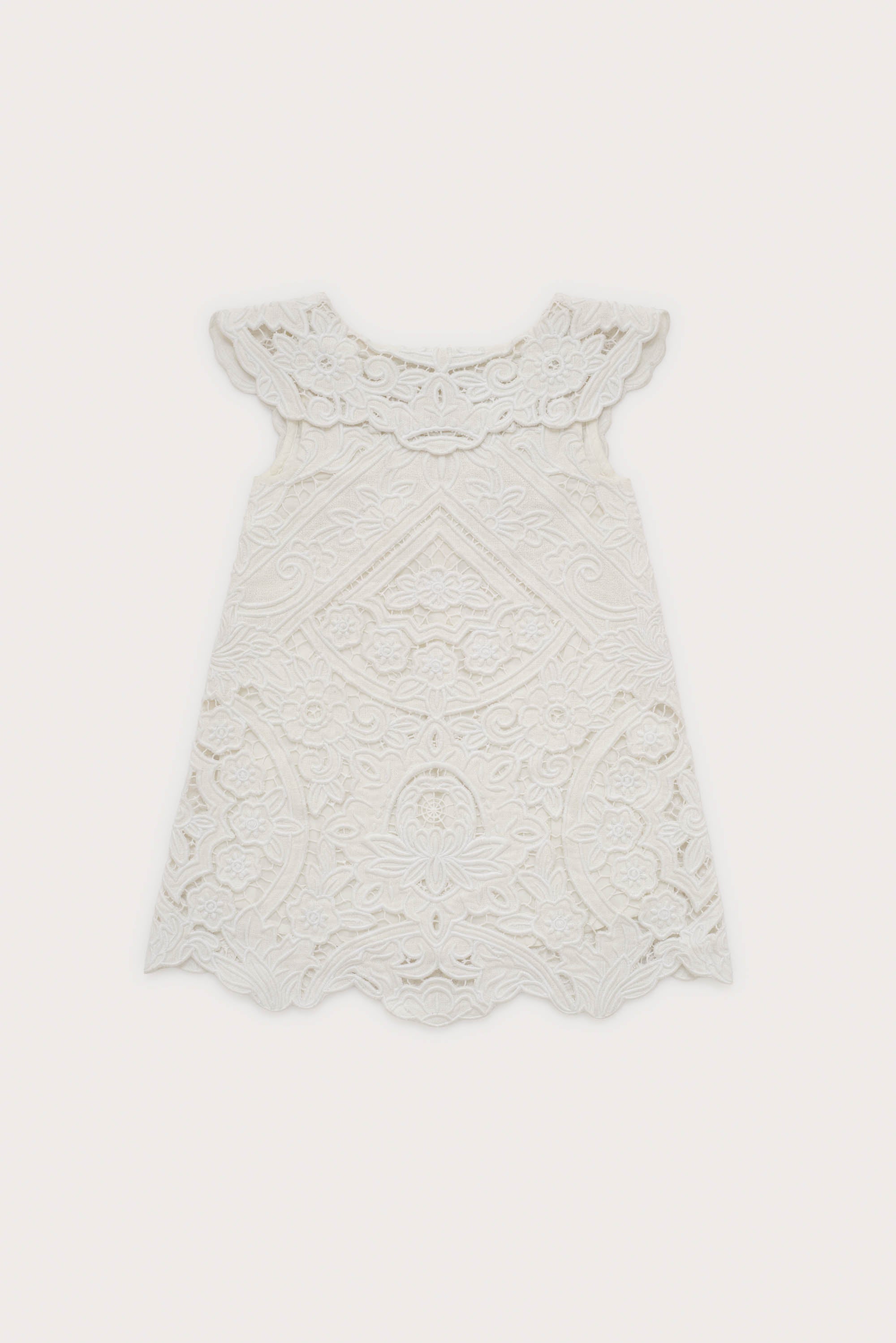 KIDS FRIDLI DRESS - OFF WHITE EMBROIDERY