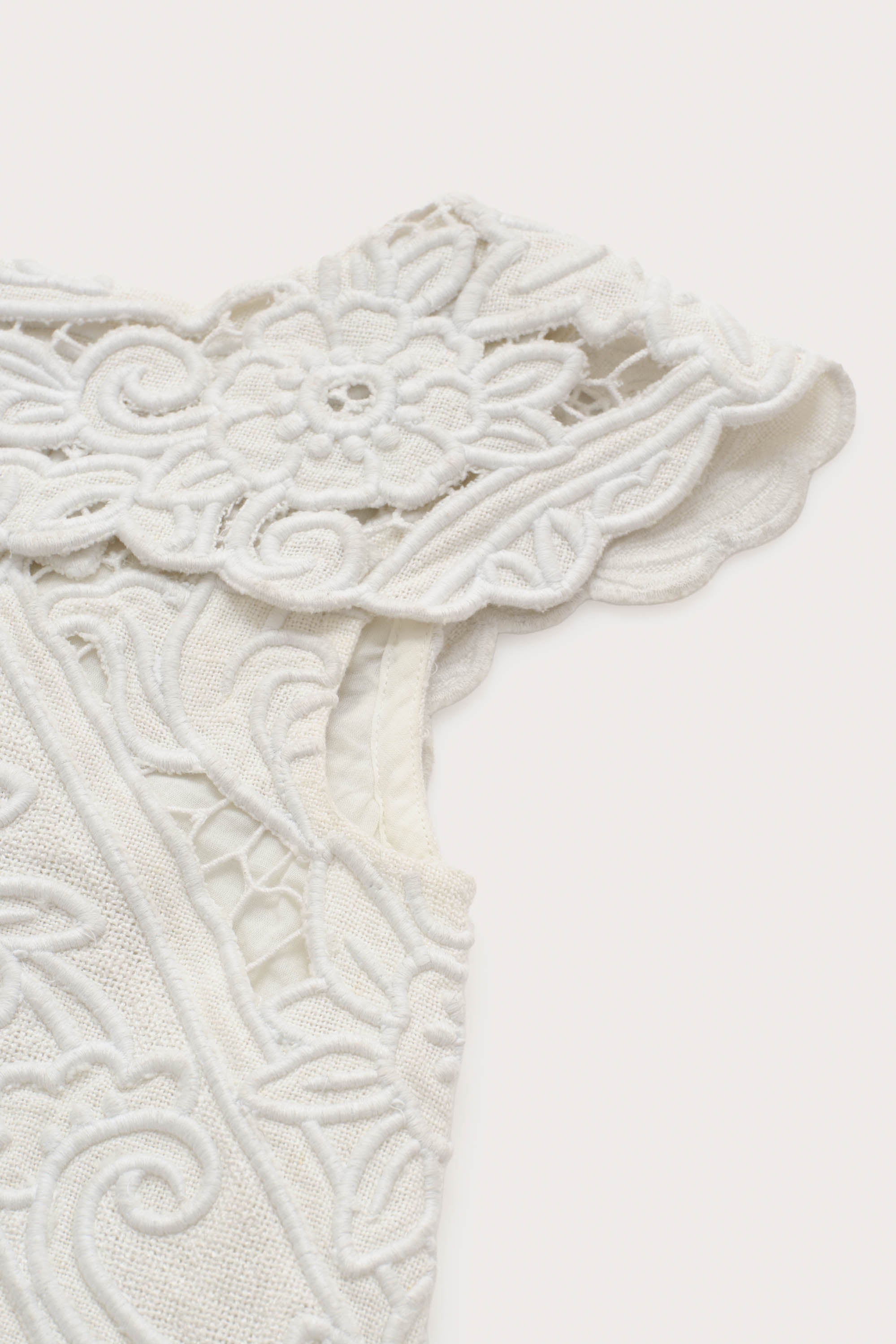 KIDS FRIDLI DRESS - OFF WHITE EMBROIDERY