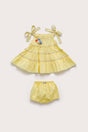 BABY LEILAH DRESS & BLOOMER - DAFFODIL