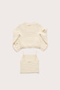 KIDS DAHLIE CARDIGAN SET  - OFF WHITE