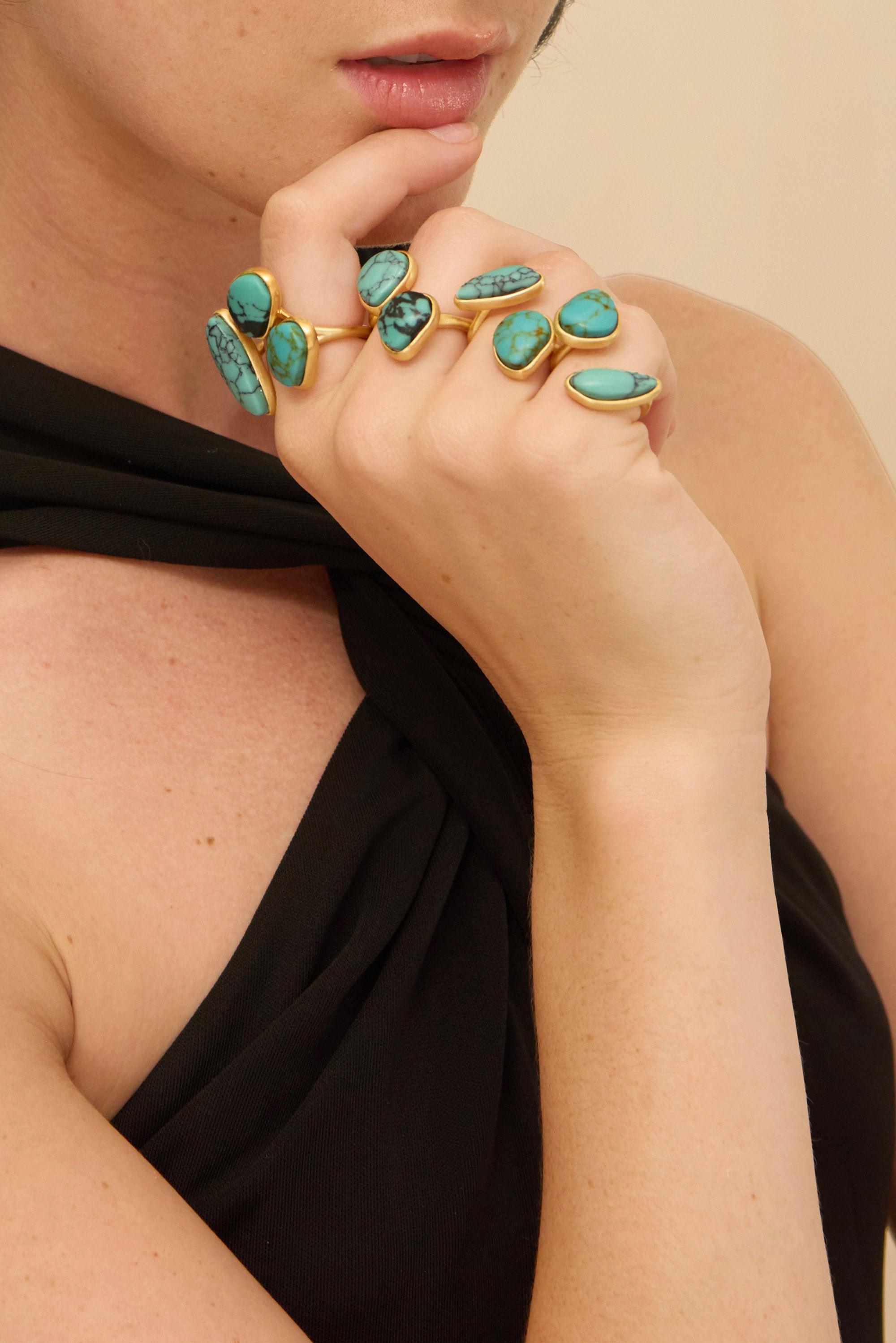 INA RING SET - TURQUOISE MULTI