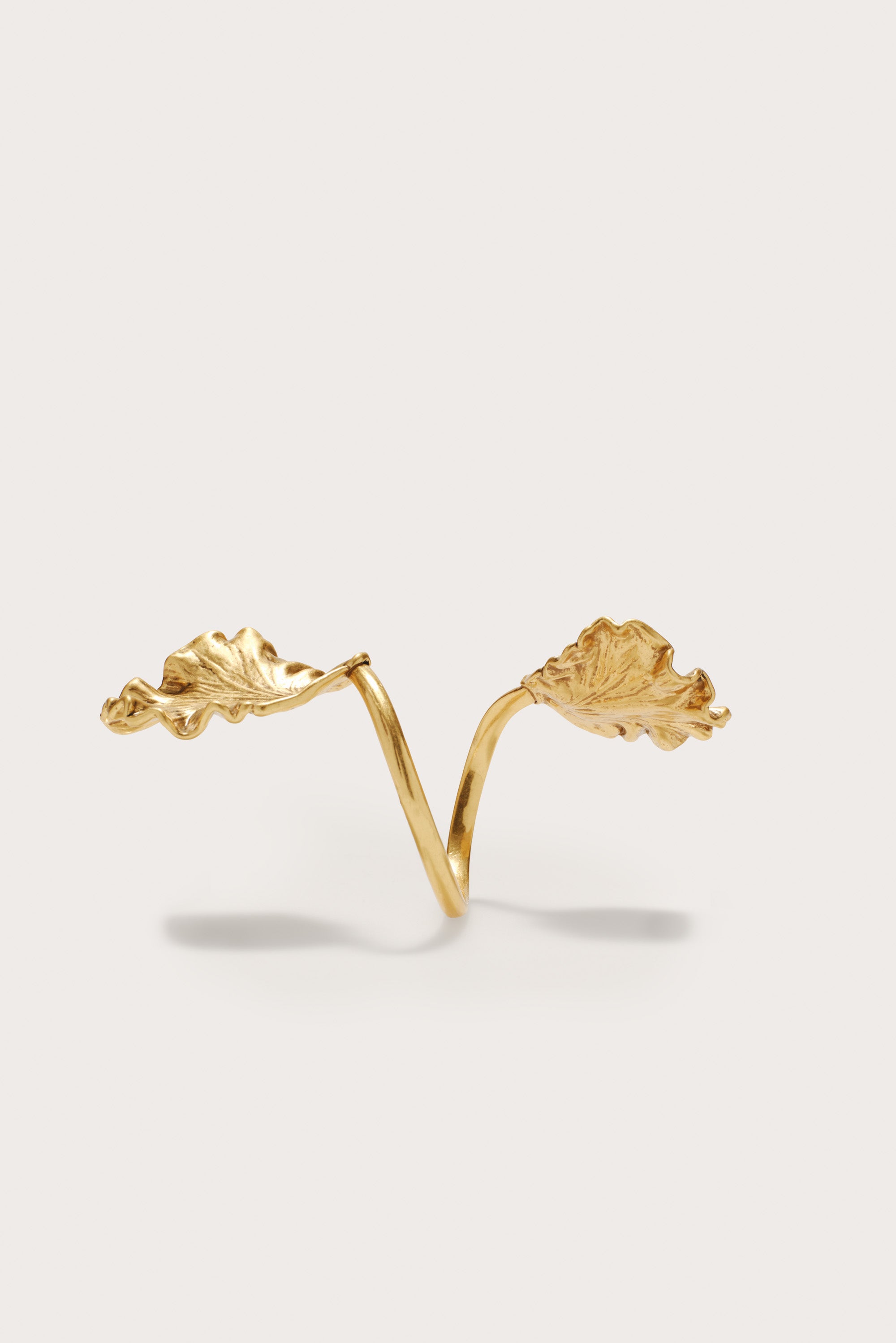 IRIS LEAF CUFF - ANTIQUE BRASS