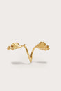 IRIS LEAF CUFF - ANTIQUE BRASS