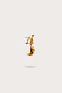 IRIS LEAF EARRING - ANTIQUE BRASS