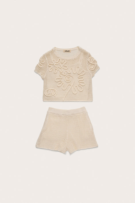 KIDS NISSA DRESS - OFF WHITE